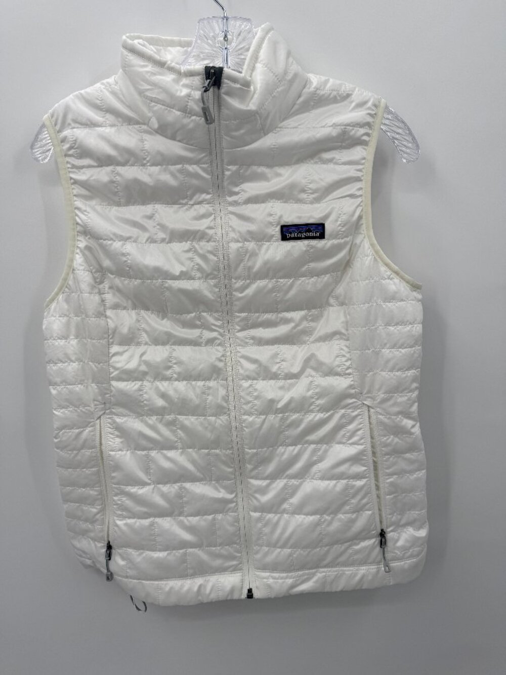 Patagonia Nano Puff Vest M White PrimaLoft Gold P.U.R.E. Full Zip Puffer Gorpcor